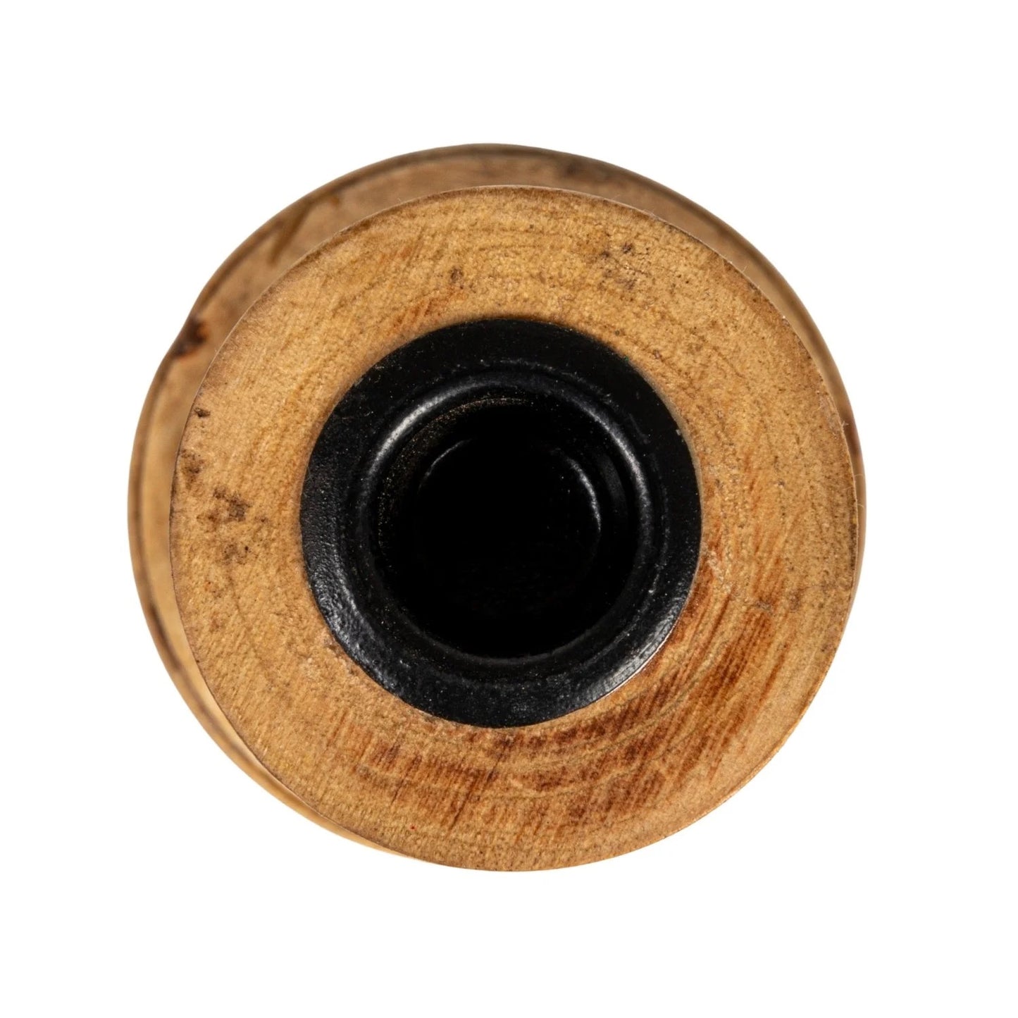 Hand-Carved Mango Wood Taper Holder, Natural, Sm
