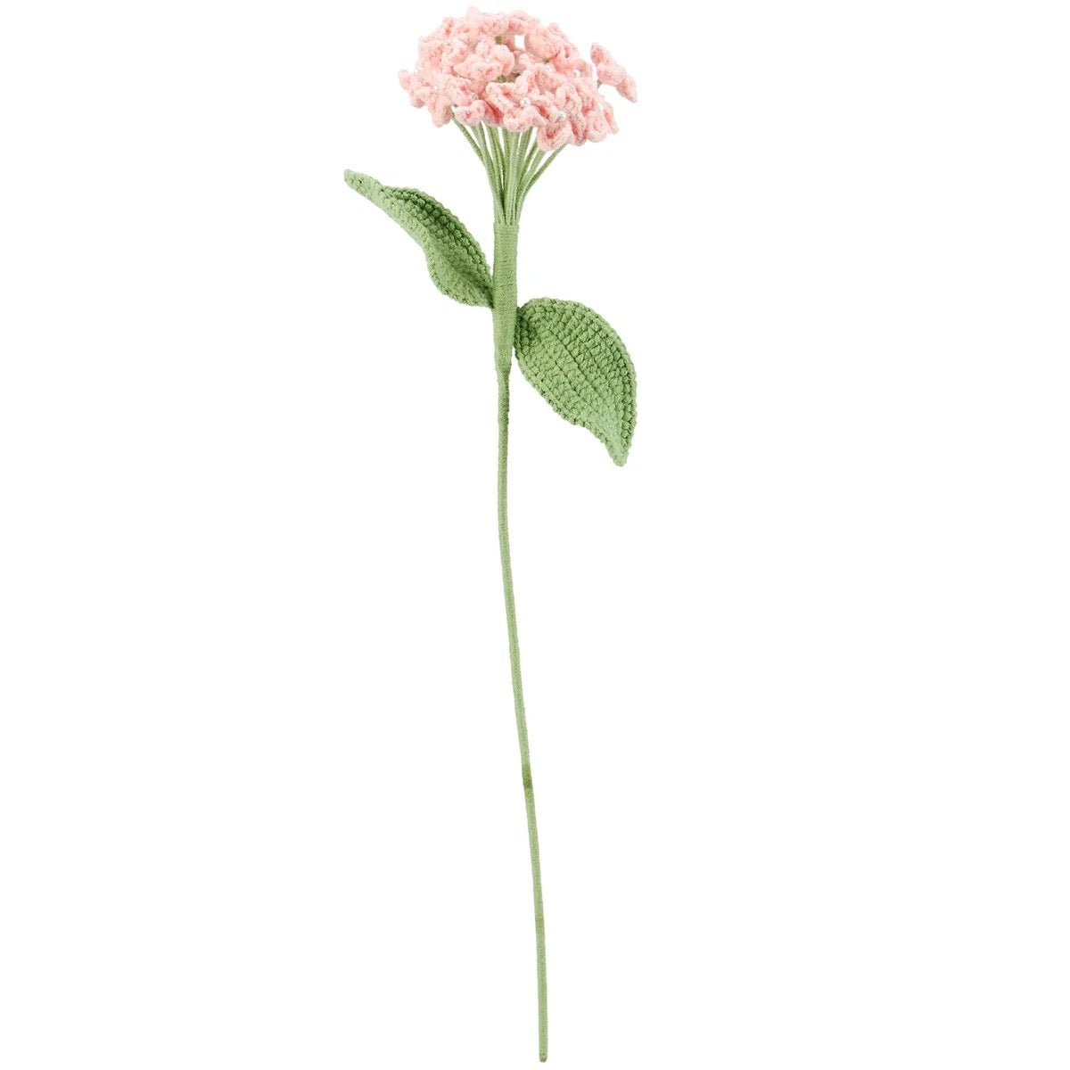 Pink Hydrangea Crochet Flower w/Pearl Accents