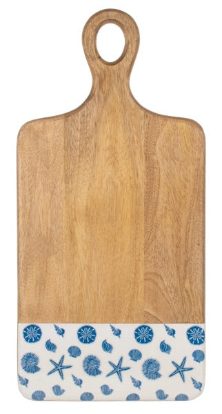 Blue/White Shell Cutting Board