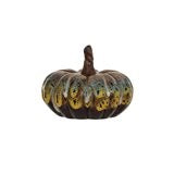 Small Stoneware Pumpkin, Reactive Glaze, each one will vary