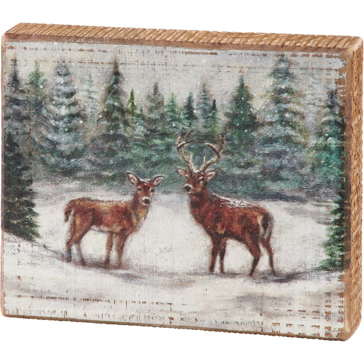 Two Deer Block Sign