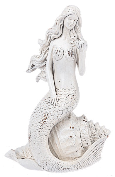 Mermaid On Shell Figurine