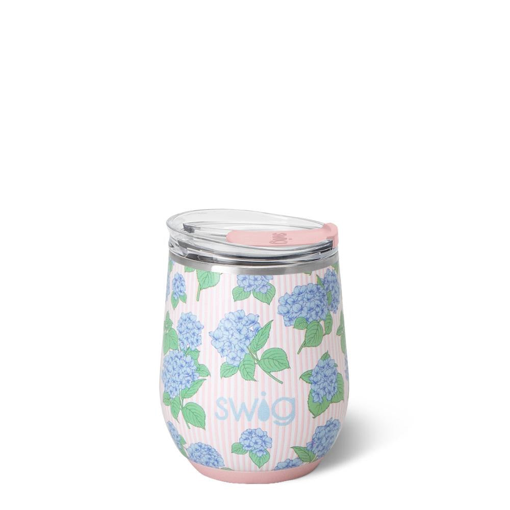 Hydrangeas Stemless Wine Cup 12oz
