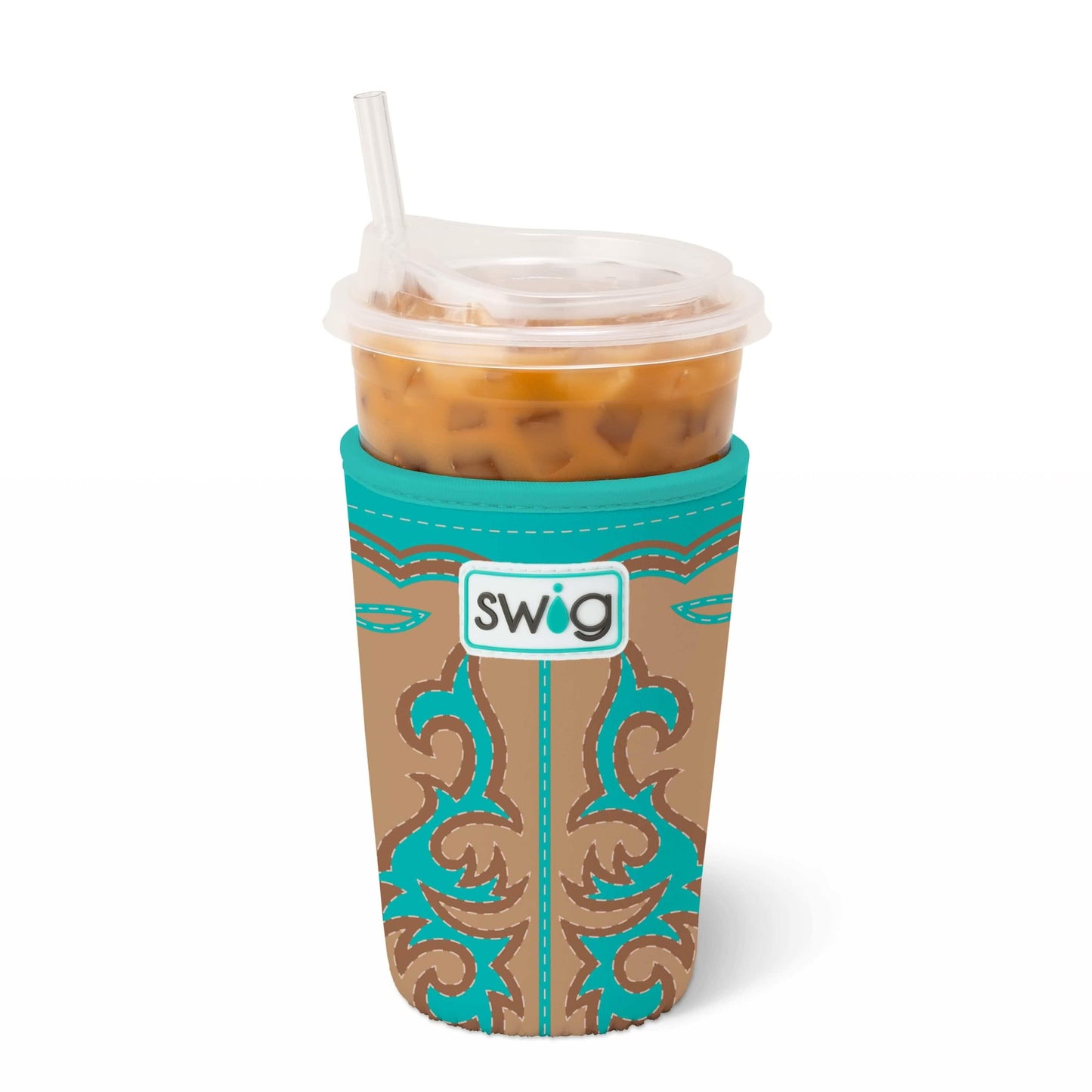 Boot Scootin' Turquoise Iced Cup Coolie (Medium)