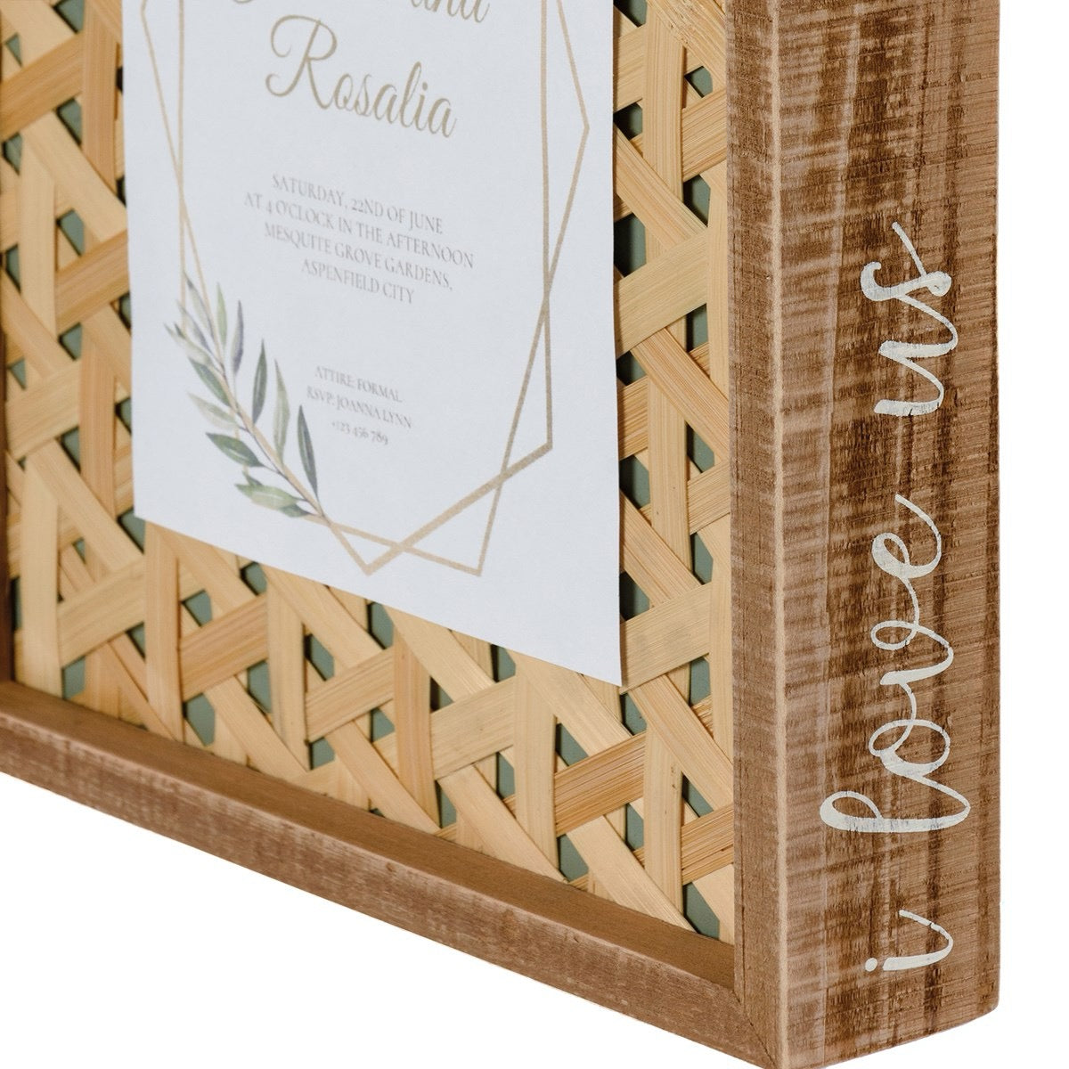I love Us Inset Box Frame