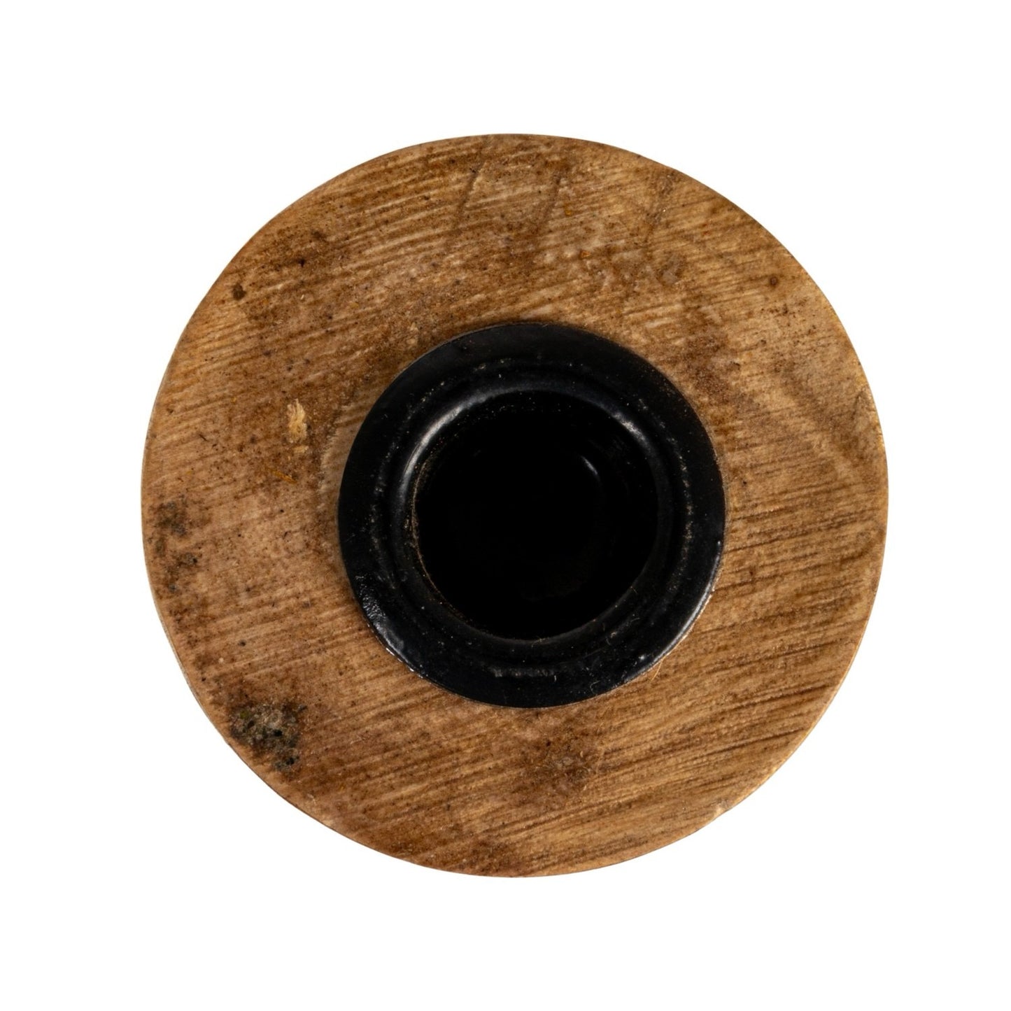 Hand-Carved Mango Wood Taper Holder, Natural, Lg