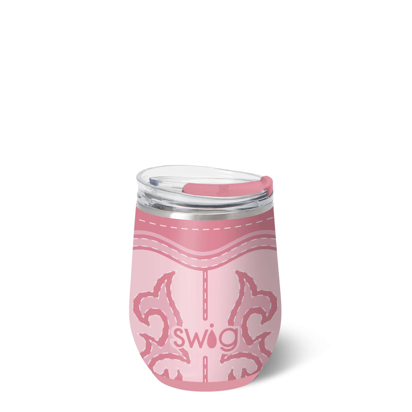 Boot Scootin' Pink Stemless Wine Cup 12oz
