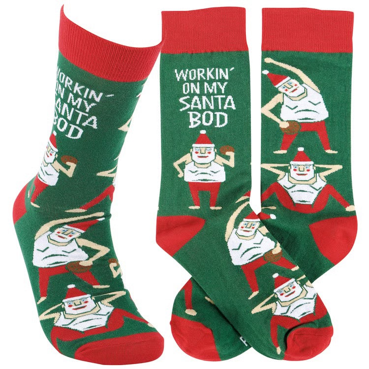 Workin' On My Santa Bod Socks