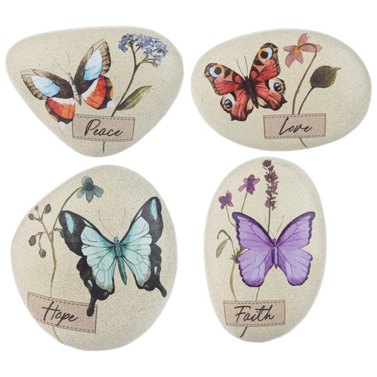 Butterfly Art Rock - Love, Peace, Hope, & Faith