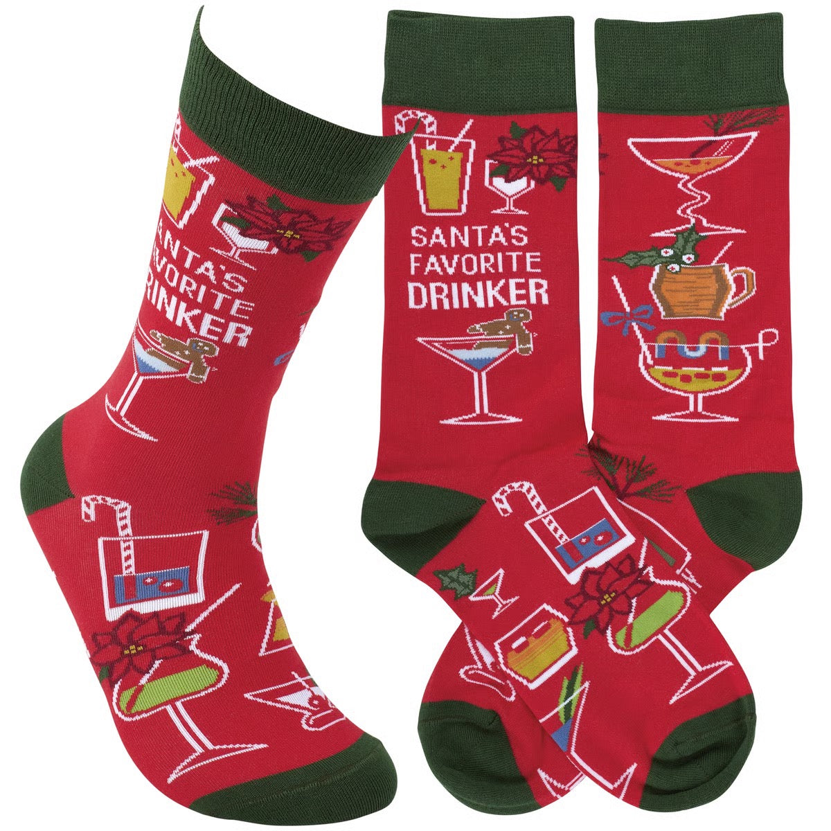 Santa's Favorite Drinker Socks
