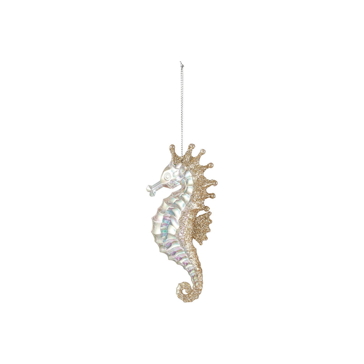 Acrylic Seahorse Ornament with Glitter