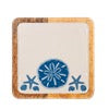 Square Blue Shell Serving Tray