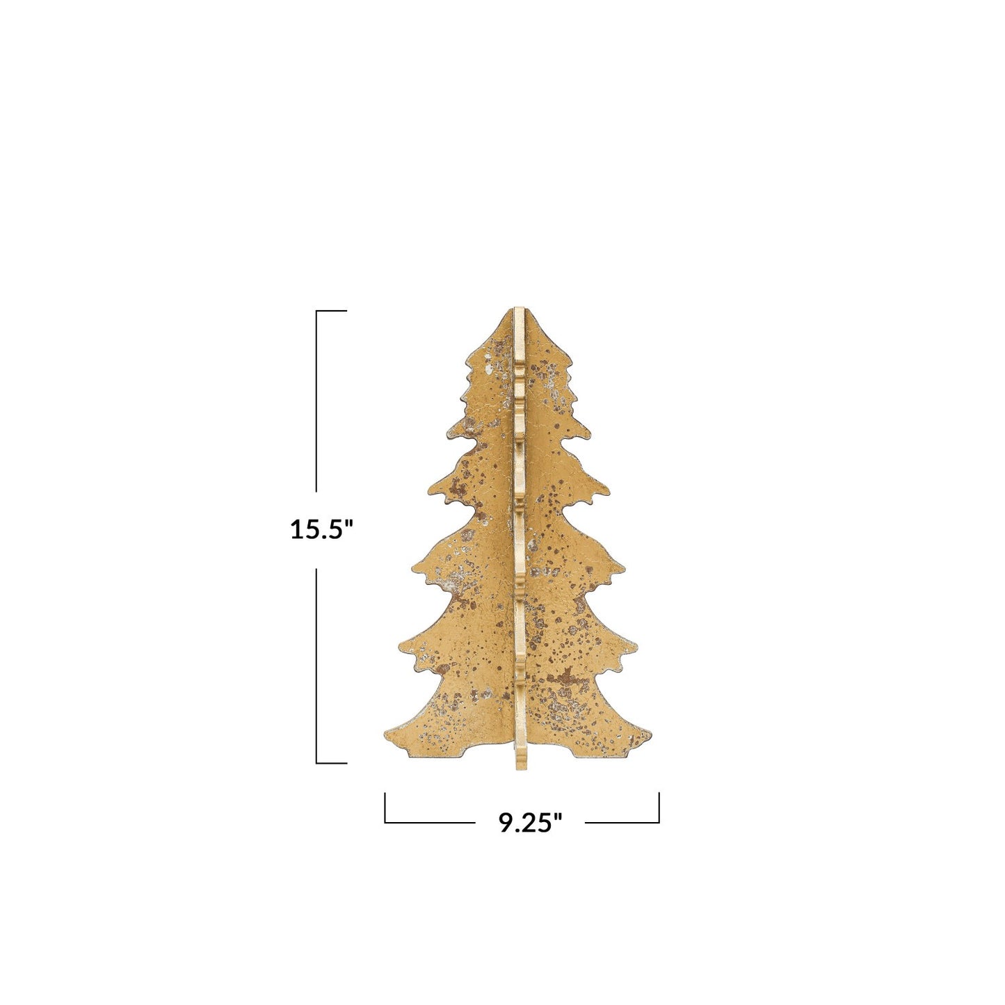 MDF Interlocking Laser Cut Tree, Gold Finish