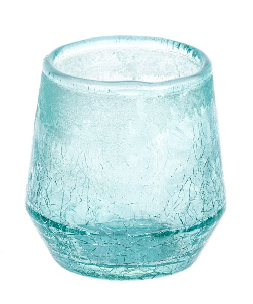 2-Toned Frosted & Crackle Tealight Holder
