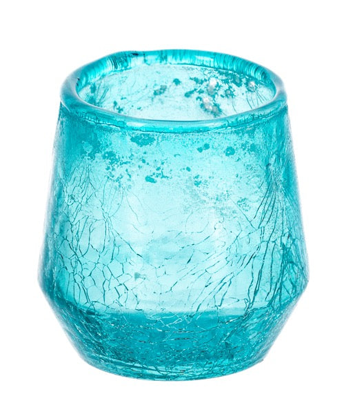 2-Toned Frosted & Crackle Tealight Holder