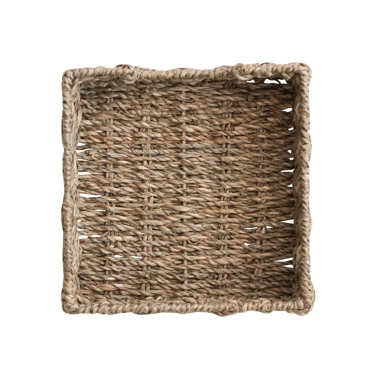 Hand-Woven Seagrass Napkin Holder, Natural (Holds 6" Square Napkin)