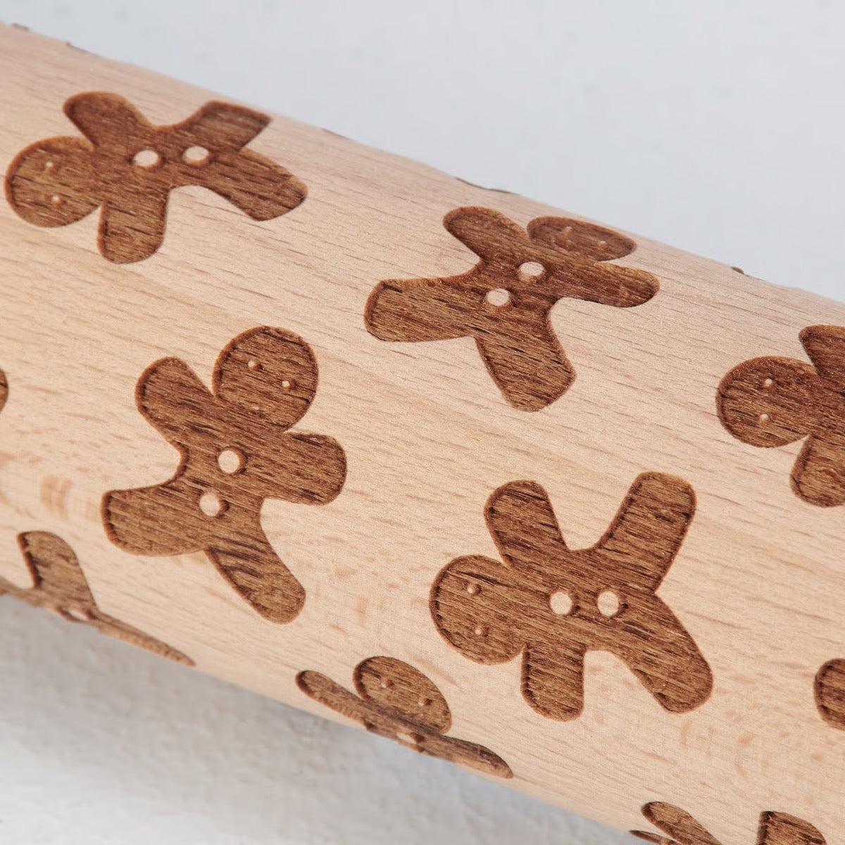 Gingerbread Men Large Wooden Rolling Pin
