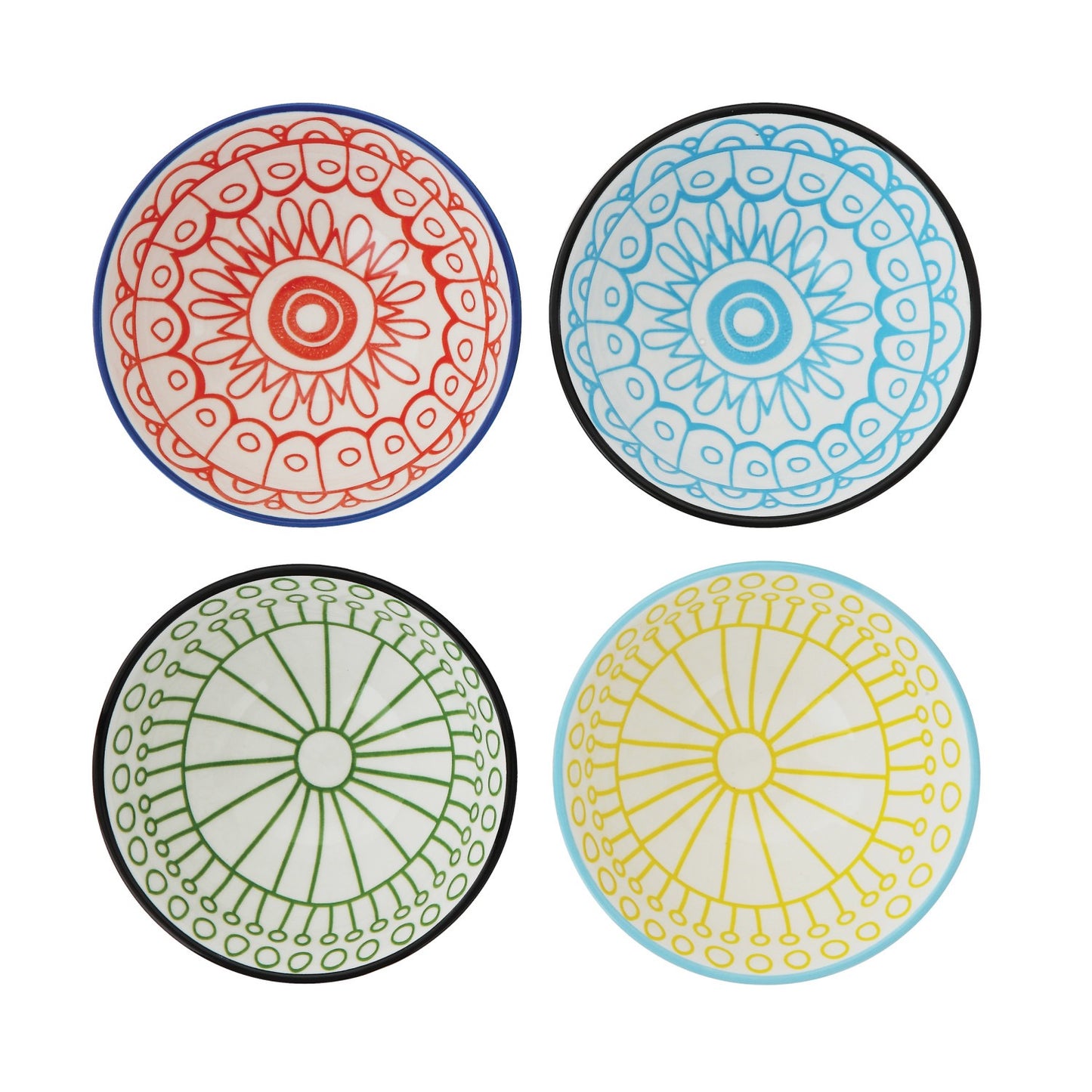 Hand-Stamped Stoneware Bowl