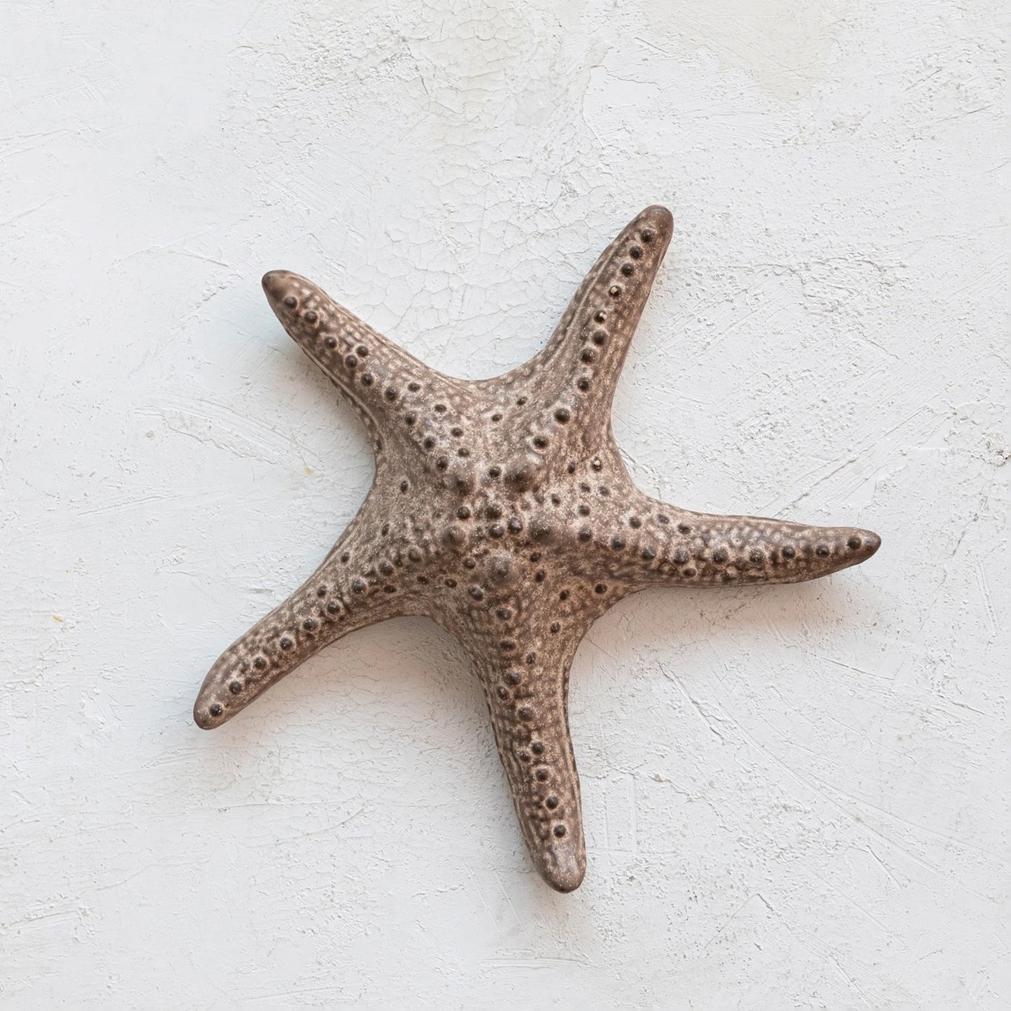 Stoneware Starfish, Reactive Glaze, Matte Brown (Each One Will Vary)