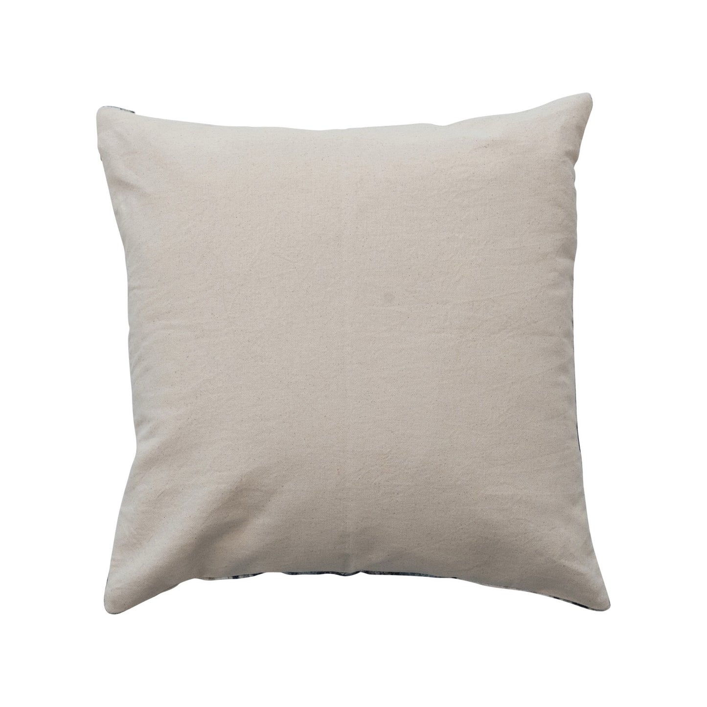 18" Square Cotton Blend Velvet Printed Pillow with Vintage Pattern