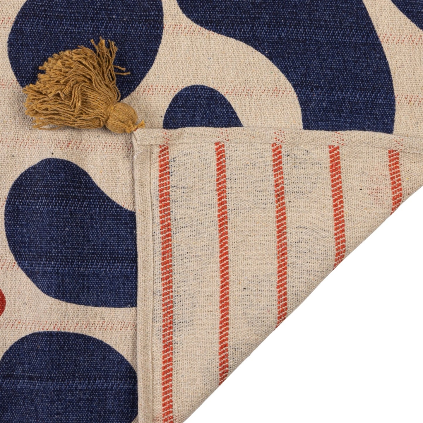 60"L x 50"W Two-Sided Woven Recycled Cotton Blend Throw