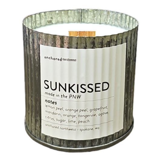 Sunkissed Wood Wick Rustic Vintage Farmhouse Wood Wick Candle: 10oz