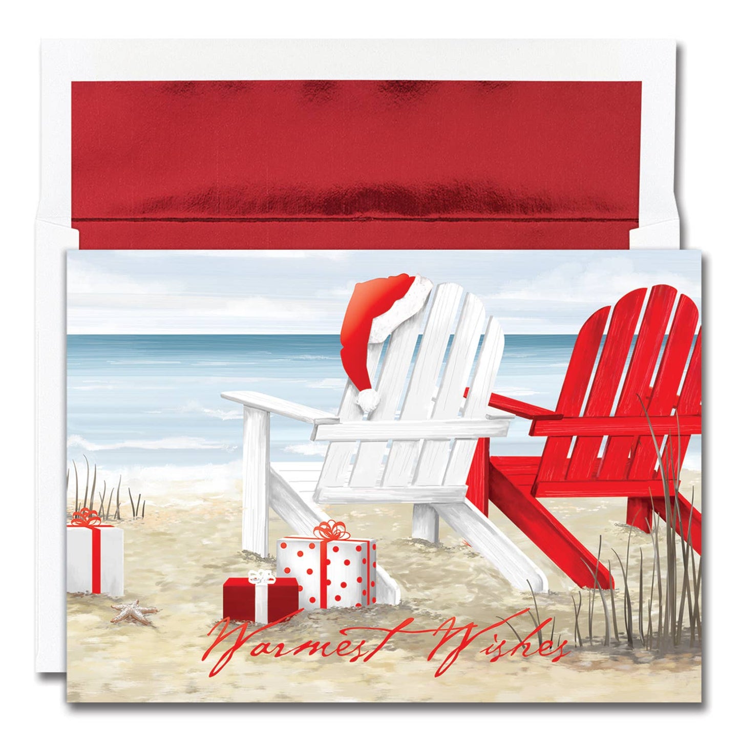 Beach Chairs Boxed Holiday Cards