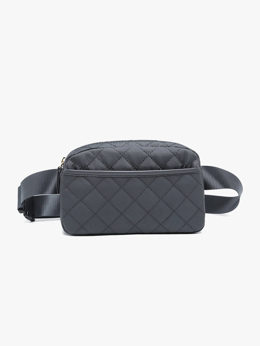 Caroline Quilted Belt Bag With Front Pocket by Jen & Co