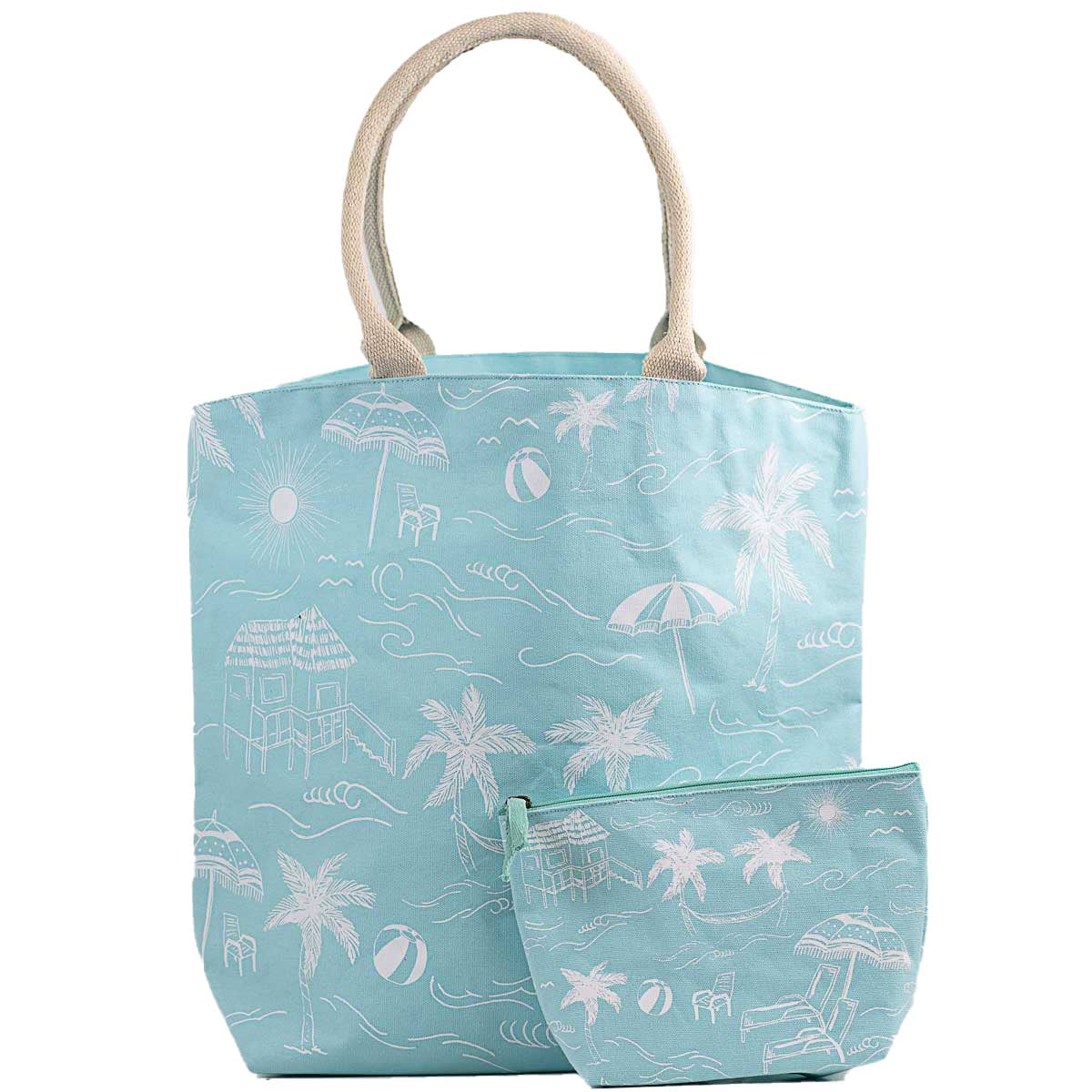 Sandy Point Tropic Tote Aruba Blue/White