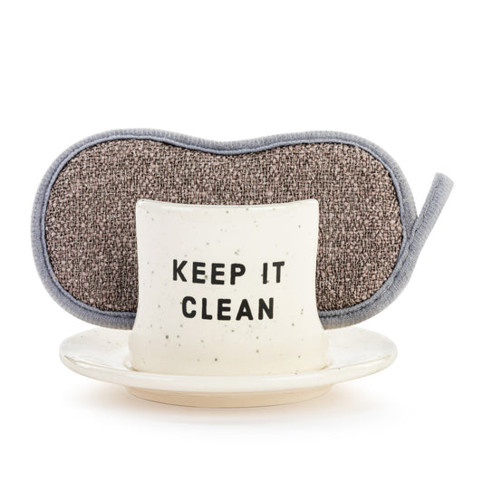Keep It Clean Soap Dish with Sponge