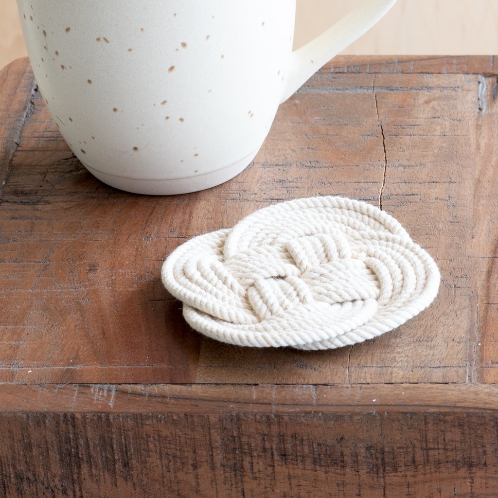 Natural Nautical Rope Coaster Set of 4