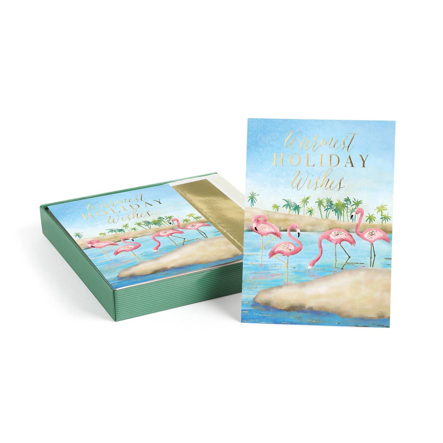 Festive Flamingos Boxed Holiday Cards