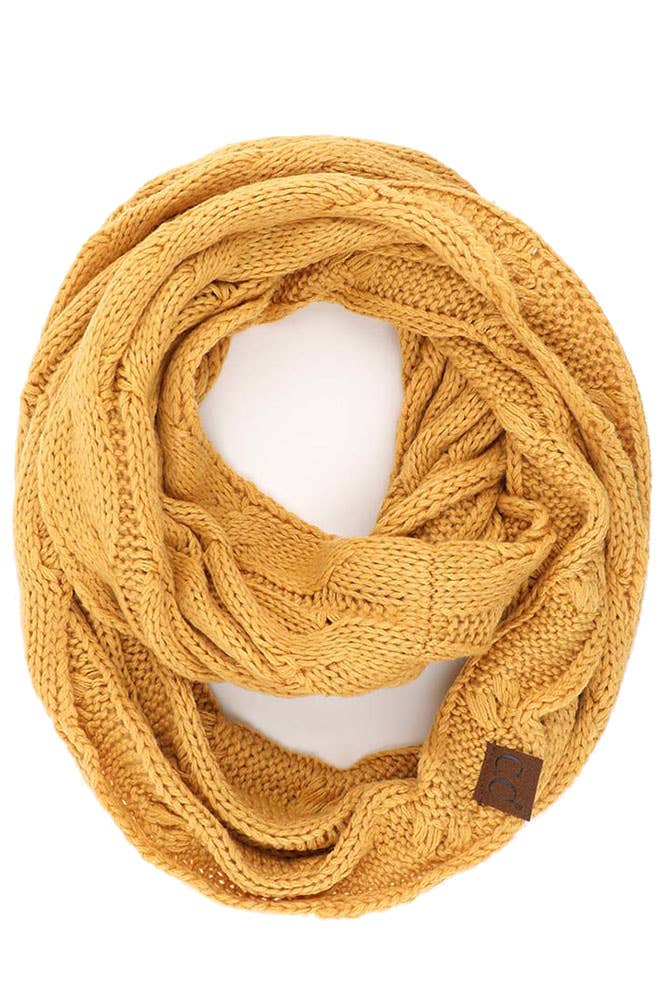 Mustard Knitted Scarf