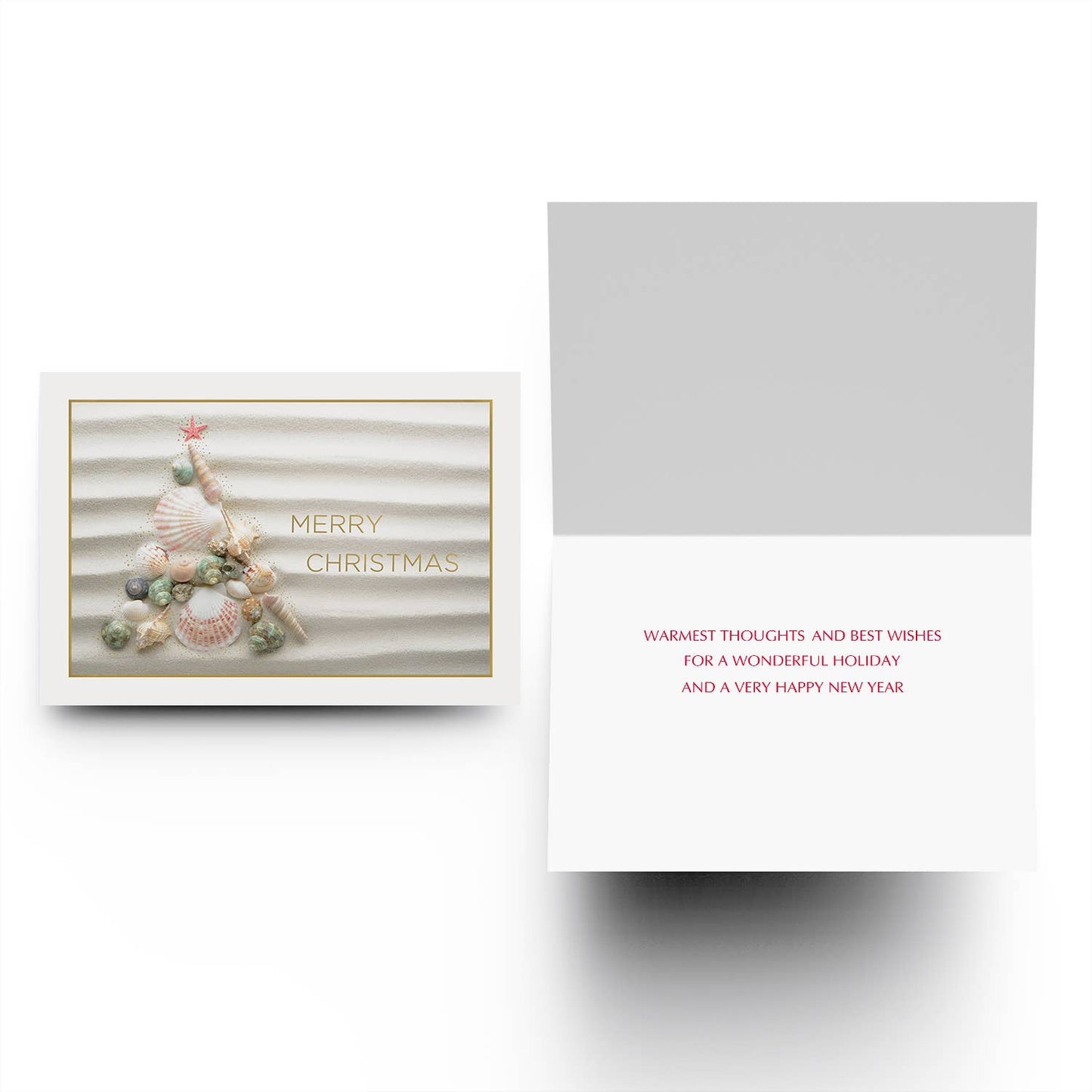 Shell Christmas Tree Boxed Holiday Cards
