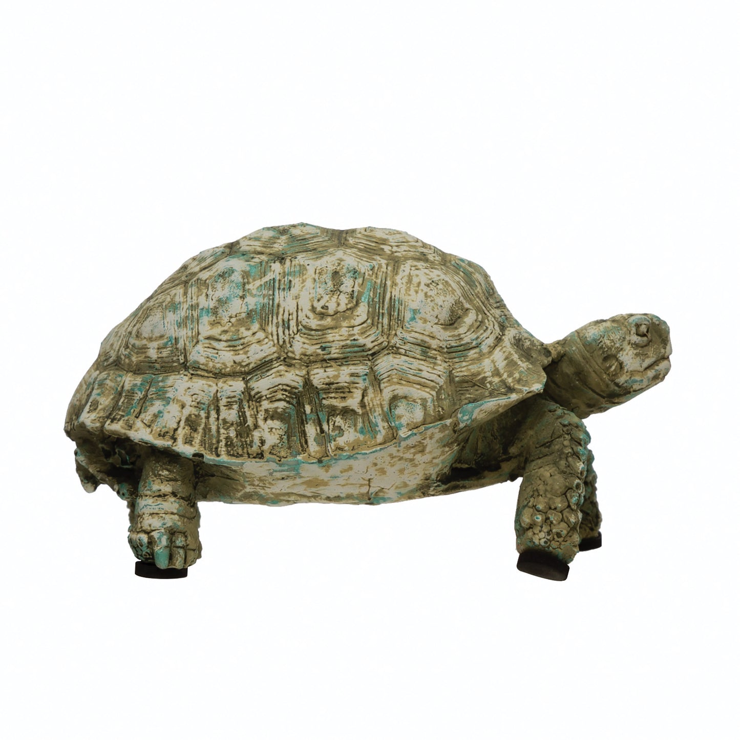 Resin Turtle, Distressed Verdigris Finish