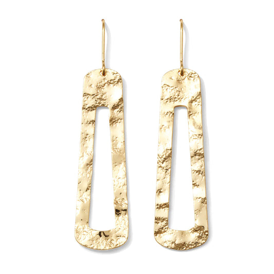 Gold Gilded Drop Earrings