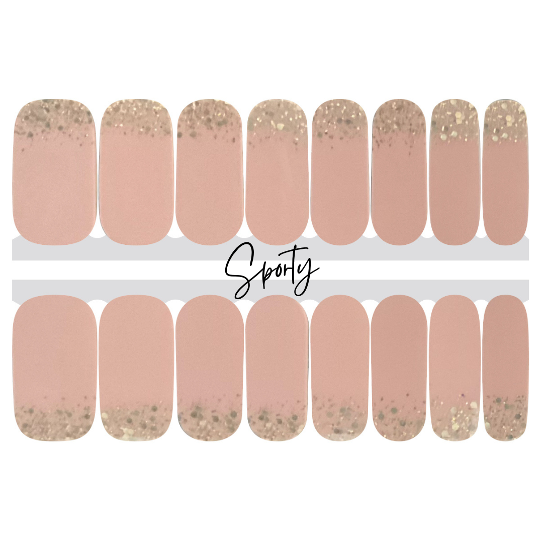 Twinkle Toes Sparkle Nail Wraps | Glitter Nails | Pink Nails