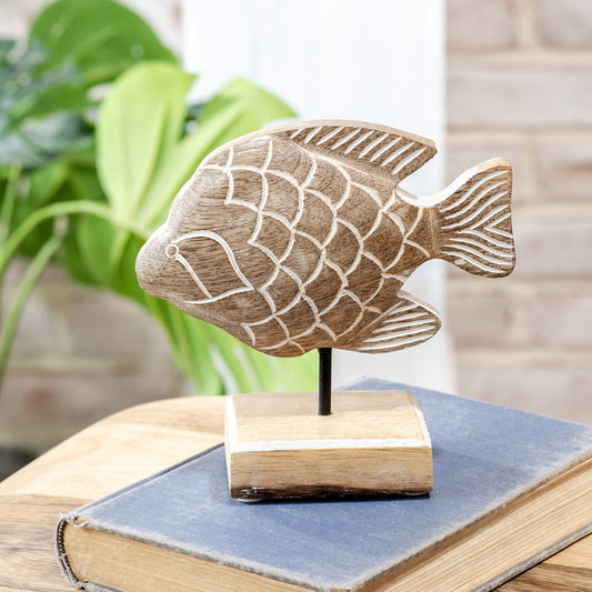 Fat Carved Fish on Stand