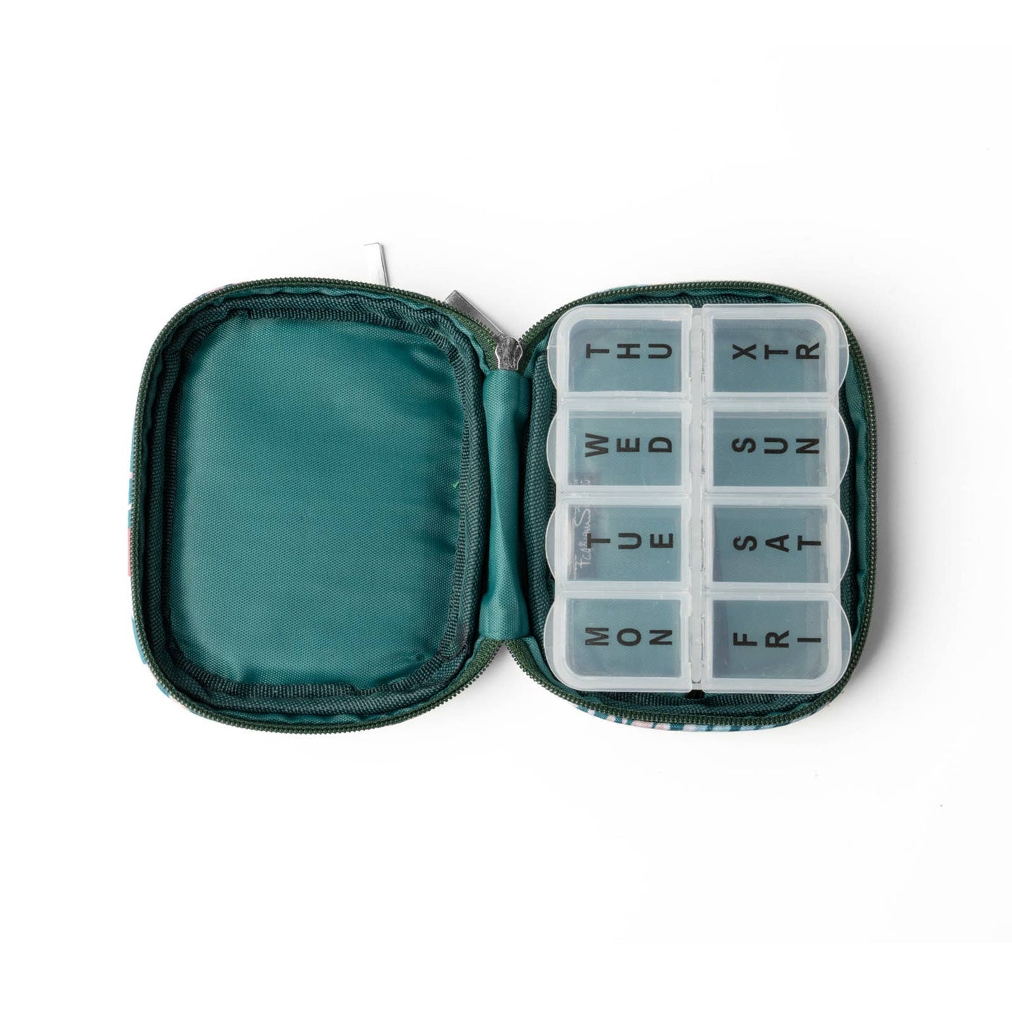 Wellness Keeper Zippered Pill & Vitamin Case Open Stock: Oasis