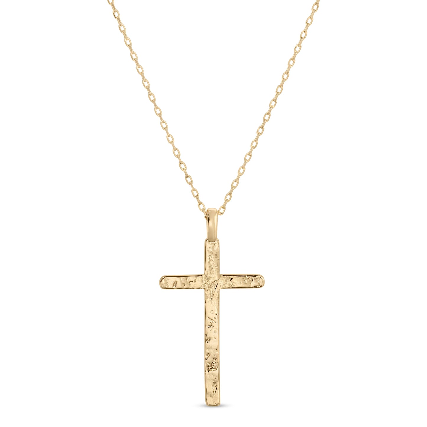 Gold Gilded Cross Pendant Necklace