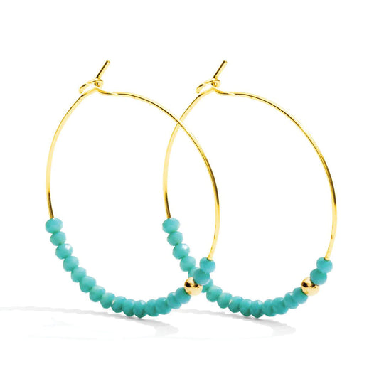 Delicate Crystal Hoops (More Colors)