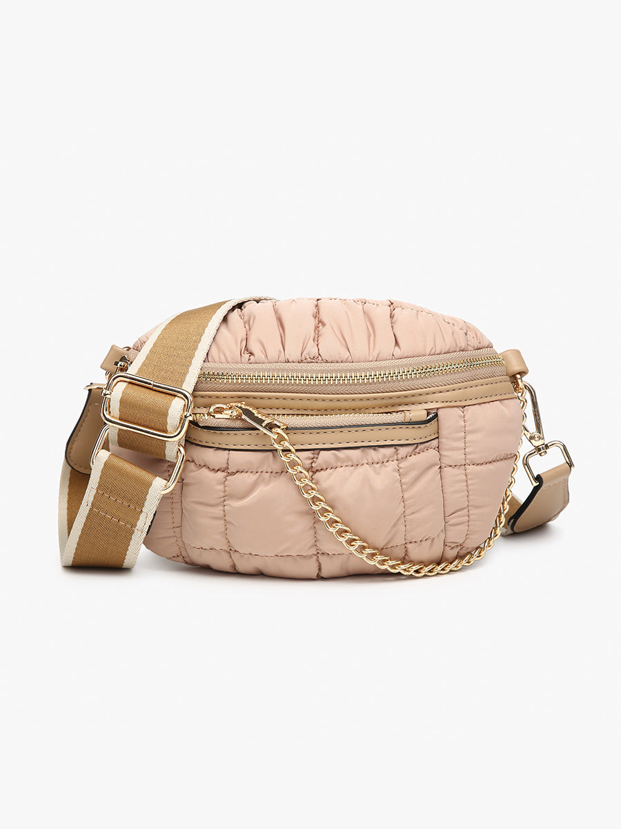 Mabel Quilted Nylon Crossbody Bag by Jen & Co