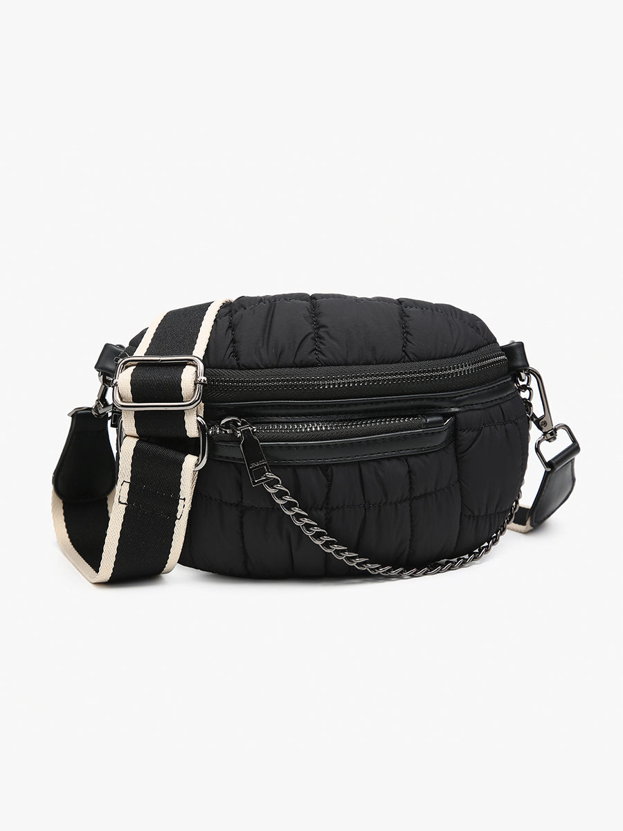 Mabel Quilted Nylon Crossbody Bag by Jen & Co