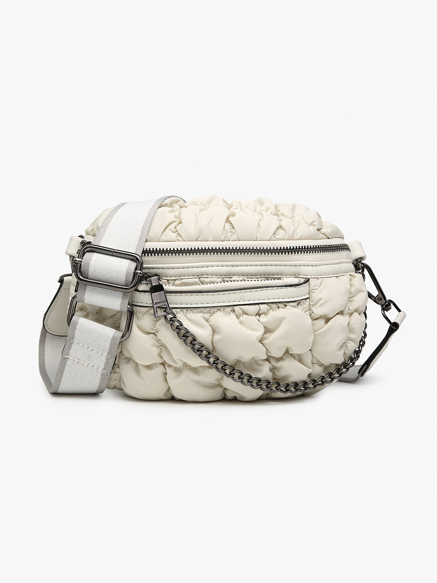 Mabel Quilted Nylon Crossbody Bag by Jen & Co