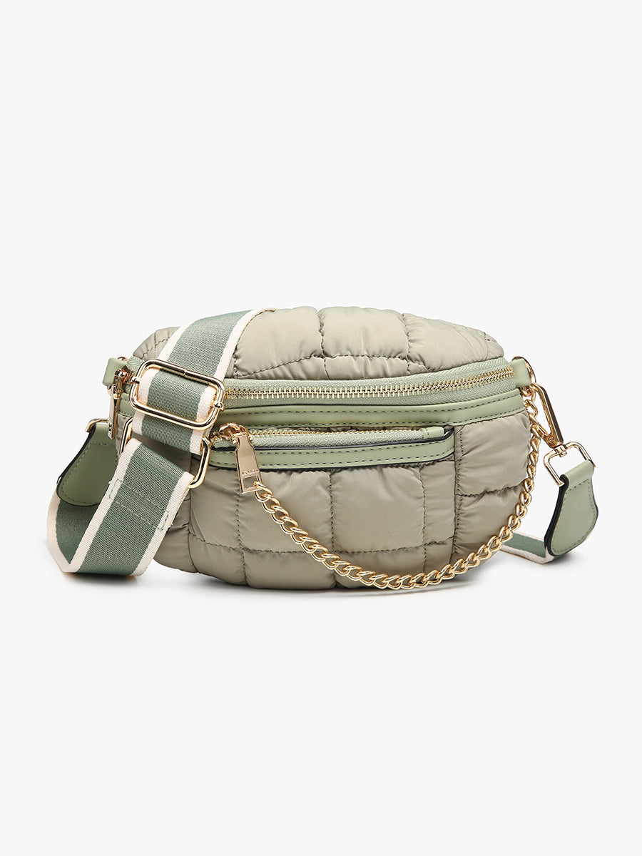 Mabel Quilted Nylon Crossbody Bag by Jen & Co