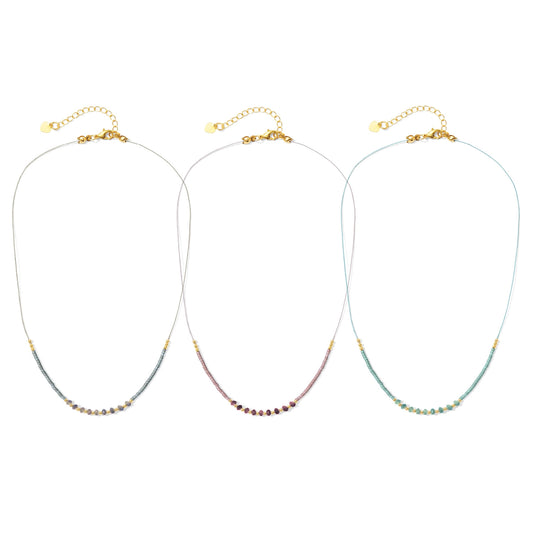 Touch of Shimmer String Necklace (More Colors)