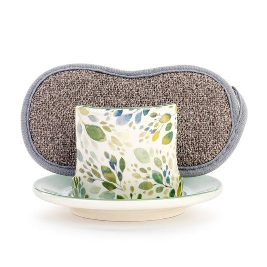 Spring Leaves Soap Dish with Sponge