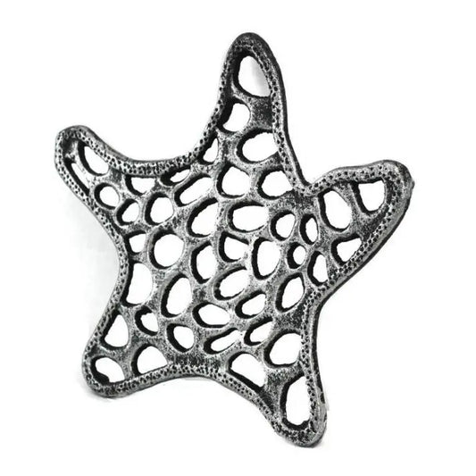 Starfish Antique Silver Cast Iron Trivet