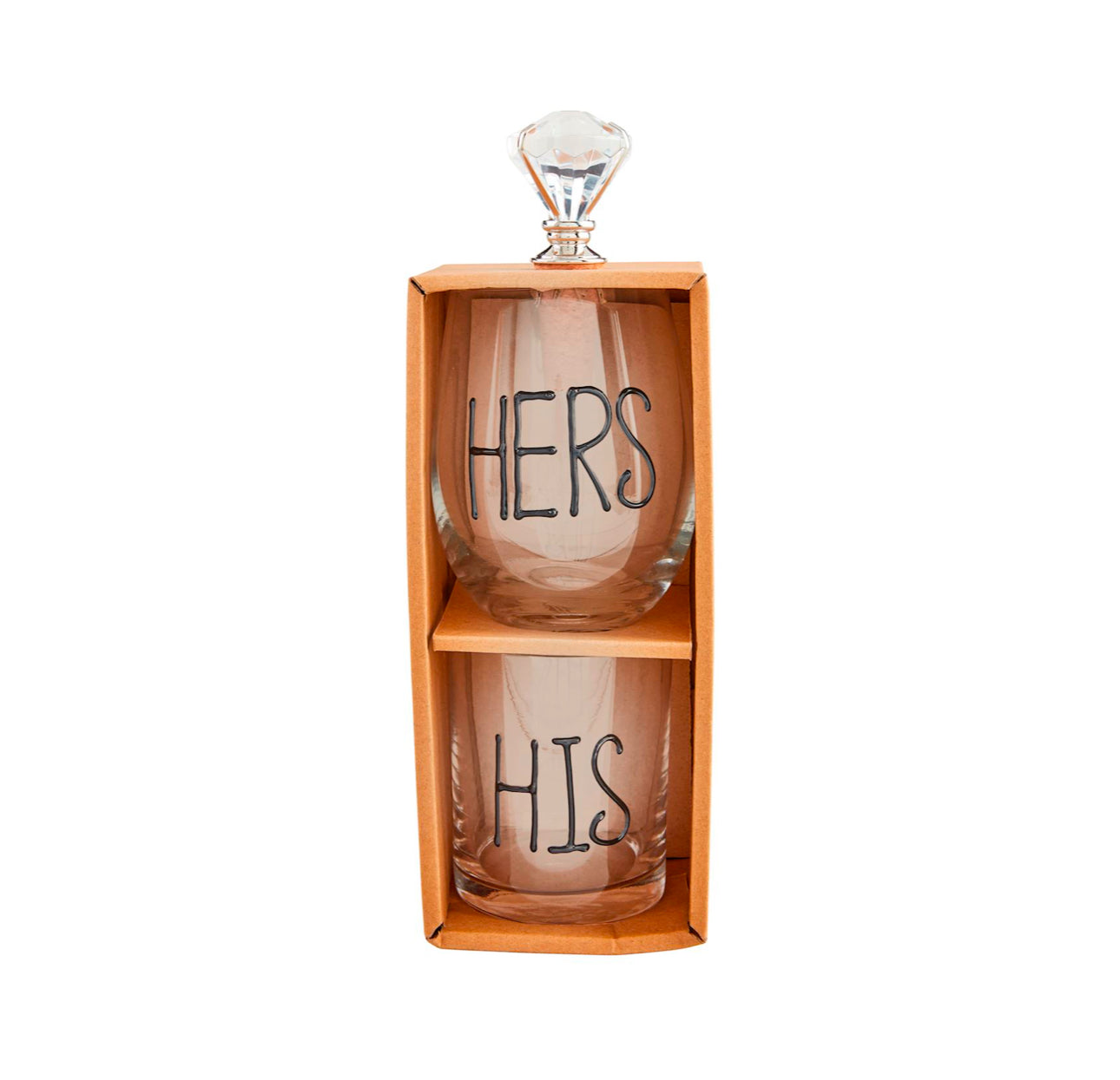 His & Hers Glass & Stopper Set