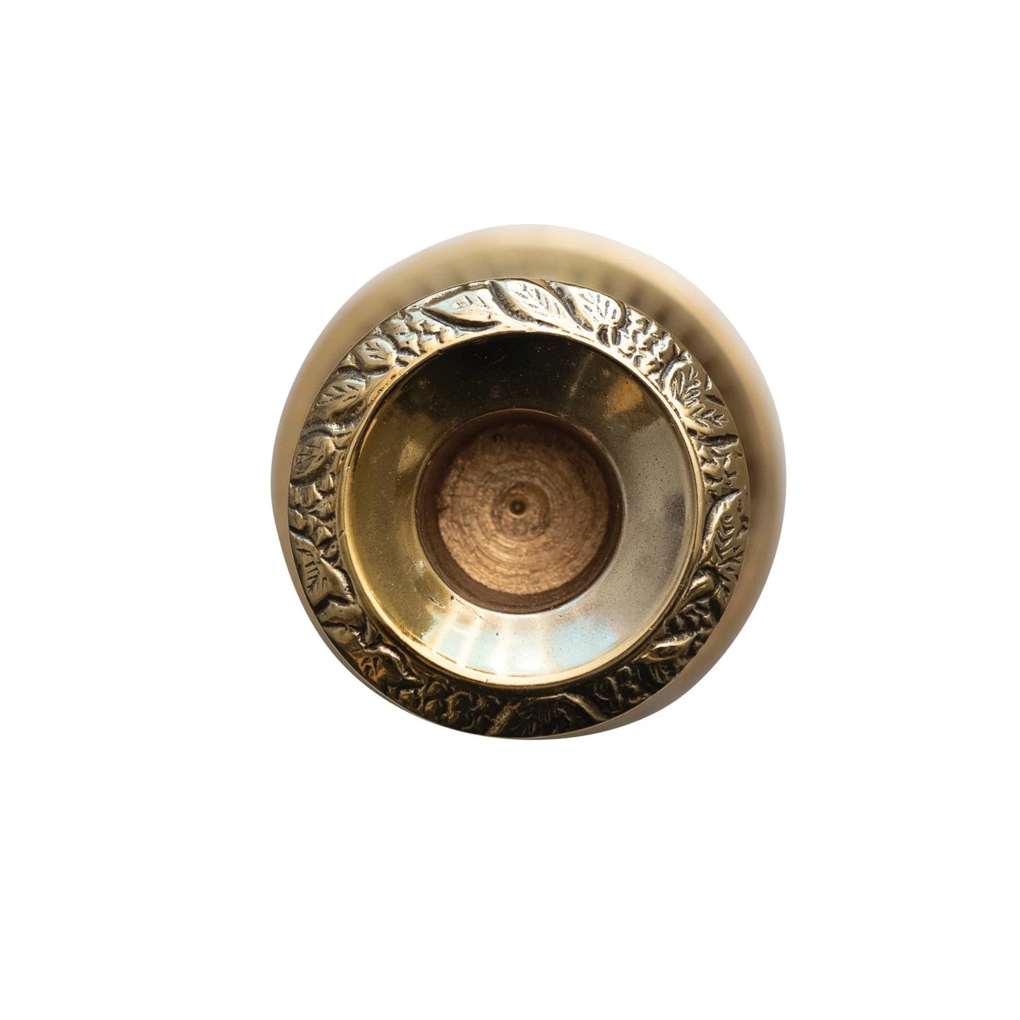 Embossed Aluminum Taper Holder, Gold Finish